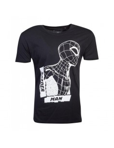 Spider-Man Camiseta Black Side View Spidey TALLA CAMISETA S