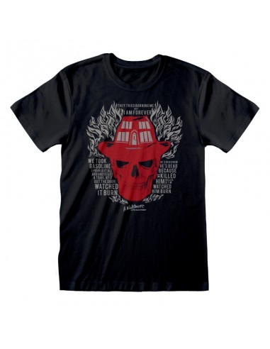 Camiseta A Nightmare On Elm Street - Skull Flames - Talla Adulto TALLA CAMISETA S