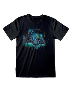 Camiseta Harry Potter - Wireframe Hogwarts - Unisex - Talla Adulto TALLA CAMISETA S