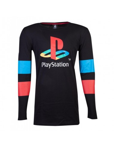 Camiseta manga larga Playstation - Logo & Arms Striped Longsleeve - Unisex - Talla Adulto TALLA CAMISETA M