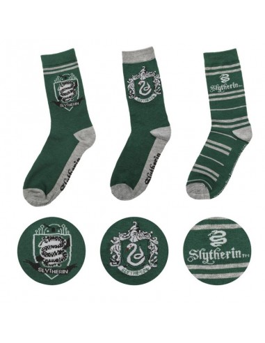 Pack de 3 Pares de calcetines Slytherin - Harry Potter