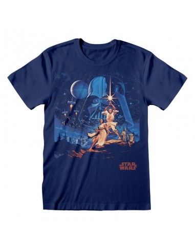 Camiseta New Hope Vintage Poster - Unisex - Talla Adulto - Star Wars TALLA CAMISETA M