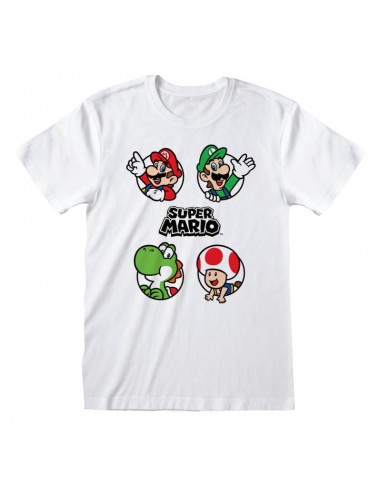 Camiseta Nintendo Super Mario – Circles - Unisex - Talla Adulto TALLA CAMISETA M