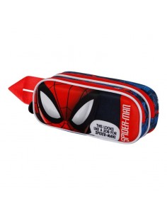 Spiderman Rojo Estuche Portatodo Doble 3D Spiderman Stronger