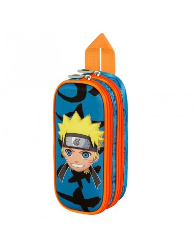 Naruto Azul Estuche Portatodo Doble 3D Naruto Happy