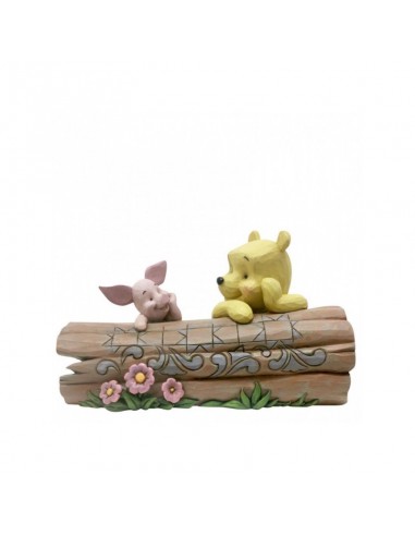 Disney Traditions : Truncated Conversation (Pooh and Piglet on a Log Figurine)
