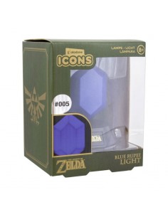 Nintendo - The Legend of Zelda Bros lámpara 3D Icon Blue Rupee 2