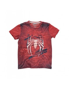 Camiseta Spiderman Acid Wash - Hombre TALLA CAMISETA L
