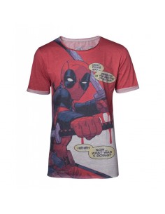 Camiseta Deadpool Mangas Enrollables- Hombre TALLA CAMISETA M
