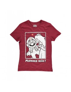 Camiseta Super Mario Princesa Peach Kiss - Hombre TALLA CAMISETA XL
