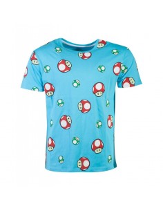 Nintendo - Super Mario Happy Toad AOP Men's T-shirt TALLA CAMISETA XL