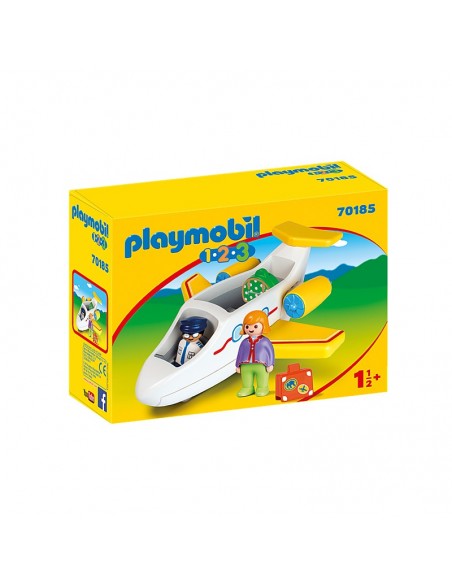 Playmobil - 1.2.3 Avión con Pasajero