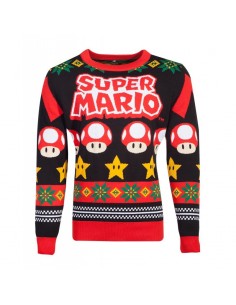 Nintendo - Super Mario Knitted Christmas Unisex Jumper TALLA CAMISETA M