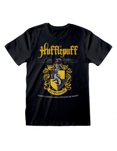 Camiseta Harry Potter - Hufflepuff Black Crest - Unisex - Talla Adulto TALLA CAMISETA XL