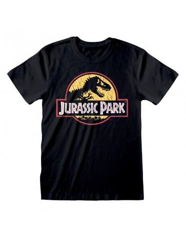 Camiseta Jurassic Park - Original Logo Distressed - Unisex - Talla Adulto TALLA CAMISETA L