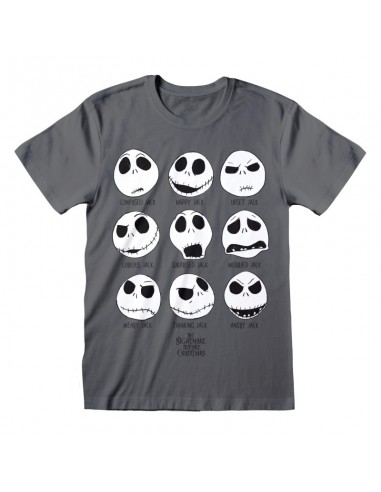 Camiseta Nightmare Before Christmas - Many Faces Of Jack - Unisex - Talla Adulto TALLA CAMISETA XL