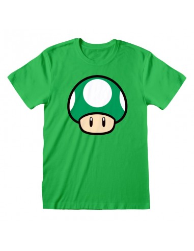 Camiseta Nintendo Super Mario - 1-UP Mushroom - Unisex - Talla Adulto TALLA CAMISETA S