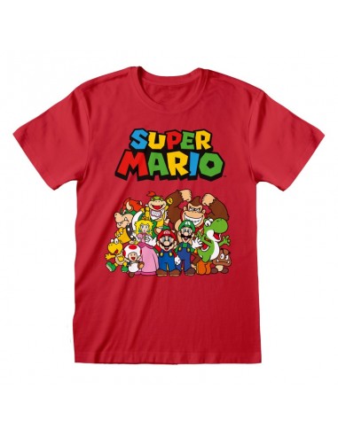 Camiseta Nintendo Super Mario - Main Character Group - Unisex - Talla Adulto TALLA CAMISETA S