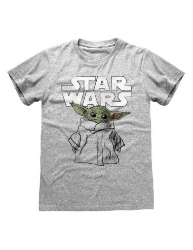 Camiseta Star Wars : Mandalorian, The - Child Sketch - Unisex - Talla Adulto TALLA CAMISETA M