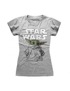 Camiseta Star Wars : Mandalorian, The - Child Sketch - Mujer - Talla Adulto TALLA CAMISETA S