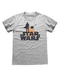 Camiseta Star Wars : Mandalorian, The - Silhouette - Unisex - Talla Adulto TALLA CAMISETA S