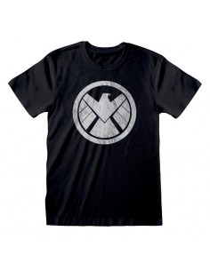 Camiseta Avengers - Shiled Logo Distressed  - Unisex - Talla Adulto TALLA CAMISETA S